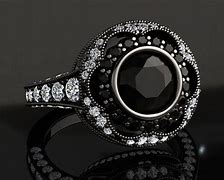 Image result for Black Engagement Rings