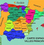 Image result for Carte Espagne En Francais