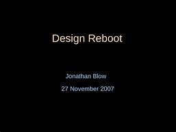 Image result for Design Reboot