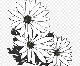 Image result for Daisy Flower Clip Art Black and White