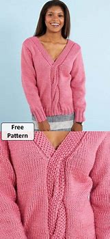 Image result for Free Cable Sweater Patterns Women