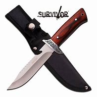 Image result for Simulated Wood Grain Handle Fixed Blade Buck Knife
