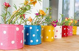 Image result for Recycled Tin Can Flowers