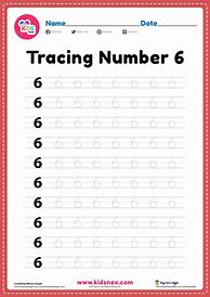 Image result for Tracing Number 1 to 6