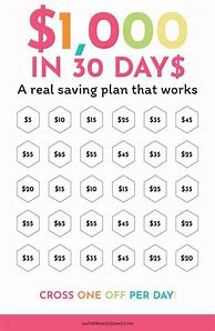 Image result for 1 Month Saving Challenge