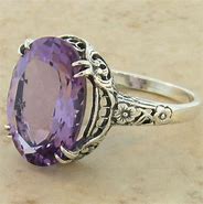 Image result for Sterling Silver Amethyst Ring