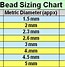 Image result for Glass Round Bead Size Chart