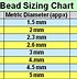 Image result for Millimeter Bead Size Chart