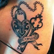 Image result for Lock and Key Tattoo Chest