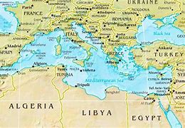 Image result for Map Showing the Mediterranean Sea
