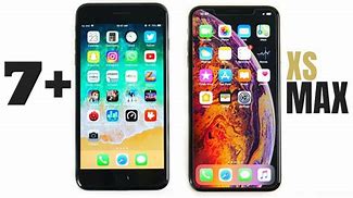Image result for iPhone XS vs iPhone 7 Plus Size
