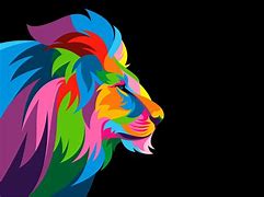 Image result for Colorful Lion Head Art