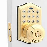 Image result for Brass Front Door Lock with Keypad