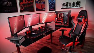 Image result for PC Gaming Desk Setup