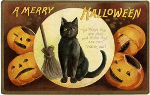 Image result for Pumpkin Cat Vintage Halloween Clip Art