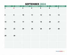 Image result for September Monthly Calendar