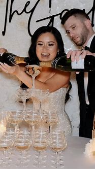Image result for Triangular Champagne Tower
