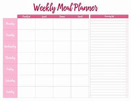 Image result for 7-Day Menu Template