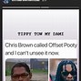 Image result for Offset Chris Brown Meme
