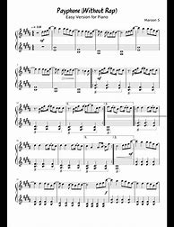 Image result for Payphone Piano Sheet Music