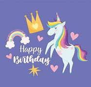 Image result for Rainbow Unicorn Birthday Wish