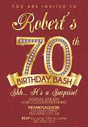 Image result for 70th Birthday Party Invite