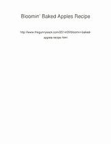 Image result for Baked Apple Recipe Card