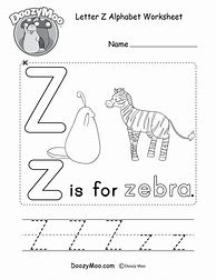 Image result for Letter Z Preschool Worksheets