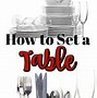 Image result for Informal Table Place Setting
