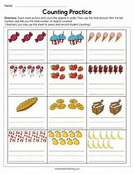 Image result for Counting Practice Worksheets