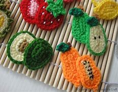 Image result for Crochet Fruit Applique Pattern