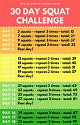 Image result for Printable 30-Day Beginner Squat Challenge