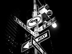 Image result for Black and White Street Sign New York