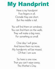 Image result for Mother's Day Hand Poem