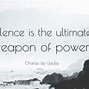 Image result for Power Silence Quotes