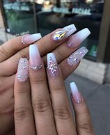 Image result for Wedding Nails with Rhinestones