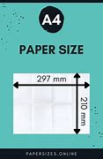 Image result for A4 Paper Size in Cm