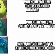 Image result for Volume On Even Numbers Meme
