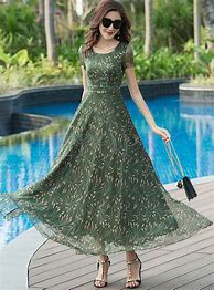 Image result for Green Dress Floral