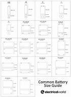 Image result for Battery Sizes Chart Dimensions