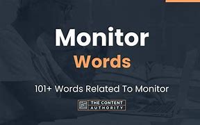 Image result for Monitor Meaning in Simple Words