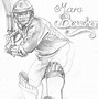 Image result for Cricket Player Pencil Drawing