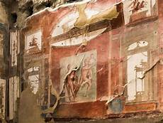 fresco old wall painting of neptune and aimone in herculaneum italy fresco old wall painting of neptune and aimone in herculaneum italy