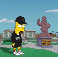 Image result for Bart Simpson Supreme BAPE