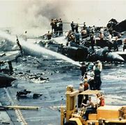 Image result for USS Forrestal Explosion