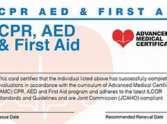 Image result for CPR Card Example
