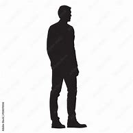 Image result for A Person Standing Side View Outline