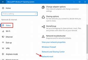 Image result for Network Reset in Windows 10