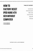 Image result for Reset iPod Nano