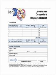 Image result for Dependent Care Receipt Template